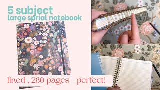 Honest review of Large Spiral Lined Notebooks 5 subjects