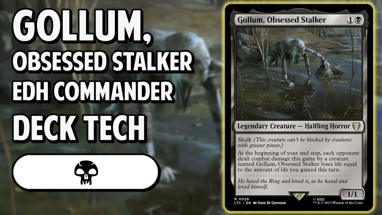 MTG Gollum, Obsessed Stalker Tales of Middle-earth Commander 0026 Pack  Fresh