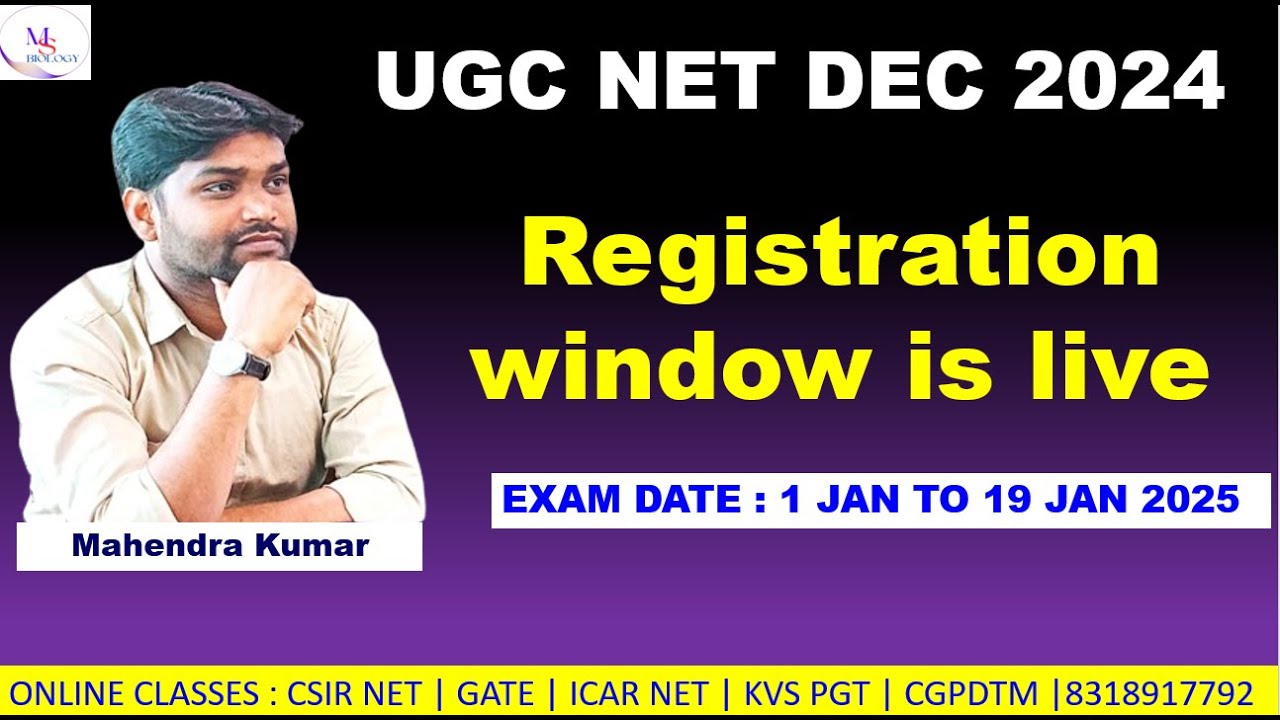 Test Window Ugc Net #UGC NET DEC 2024 #REGISTRATION WINDOW IS LIVE NOW# - YouTube