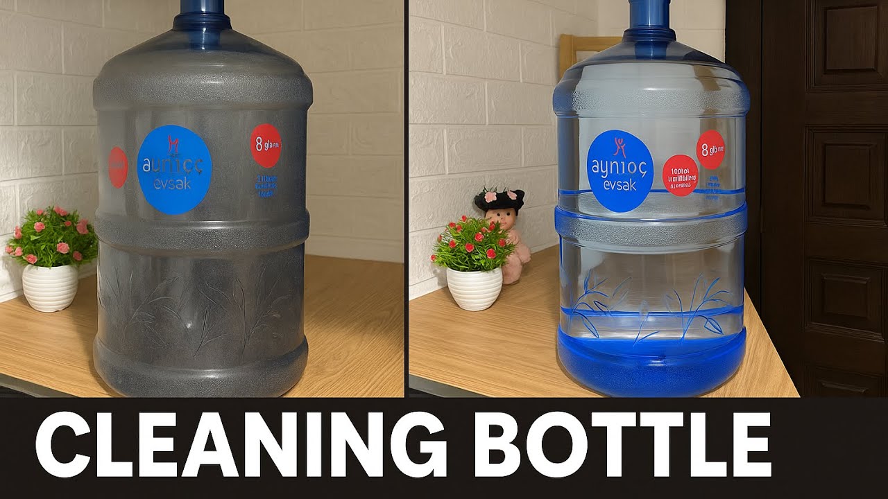 How to clean water bottle at home in 5  minutes without acid |Bottle ko saaf kren sirf Aik cheez se