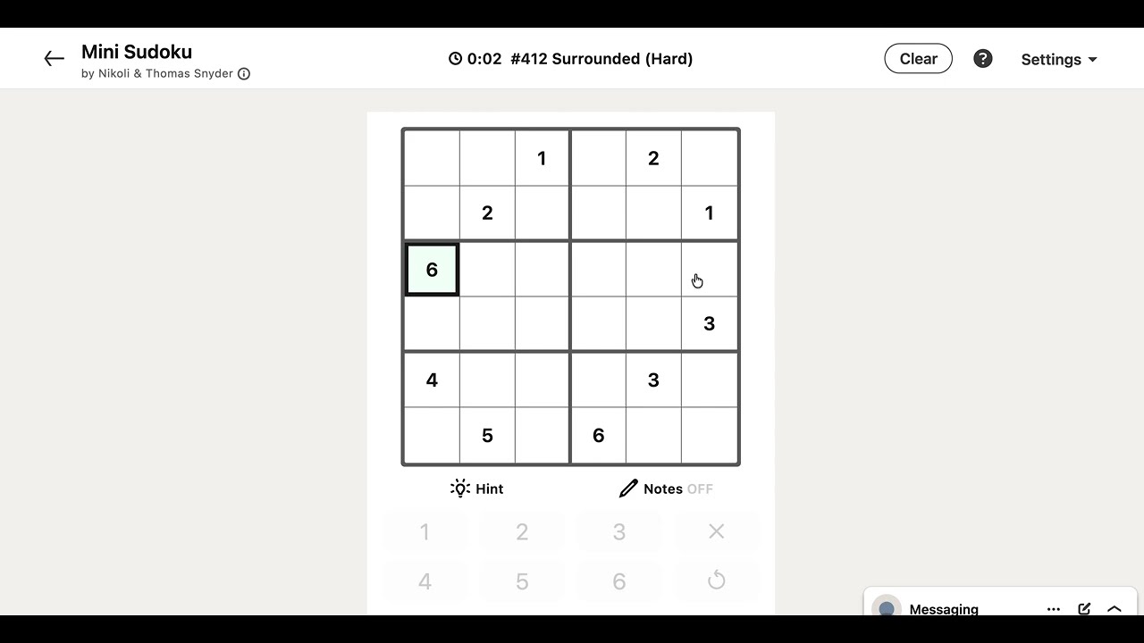 LinkedIn Mini-Sudoku Answer Today | 27 September 2026 - Puzzle #412