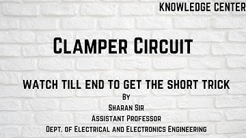 Best video to analyze Clamper Circuit !! By Sharan Sir !!