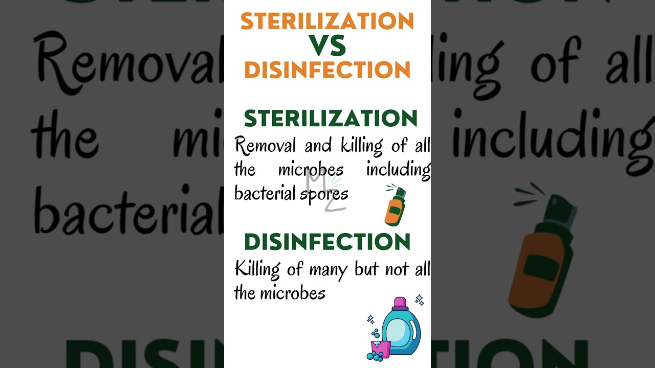 Sterilization VS Disinfection #sterilization #disinfectants #bacteriology #microbiology