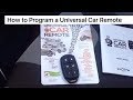 How to Program a Universal Car Remote