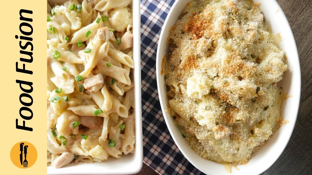 Chicken Cheesy Pasta with Cauliflower Recipe By Food Fusion