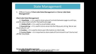 Celebrity Asp.Net State Management Concept# Interview Question Profile