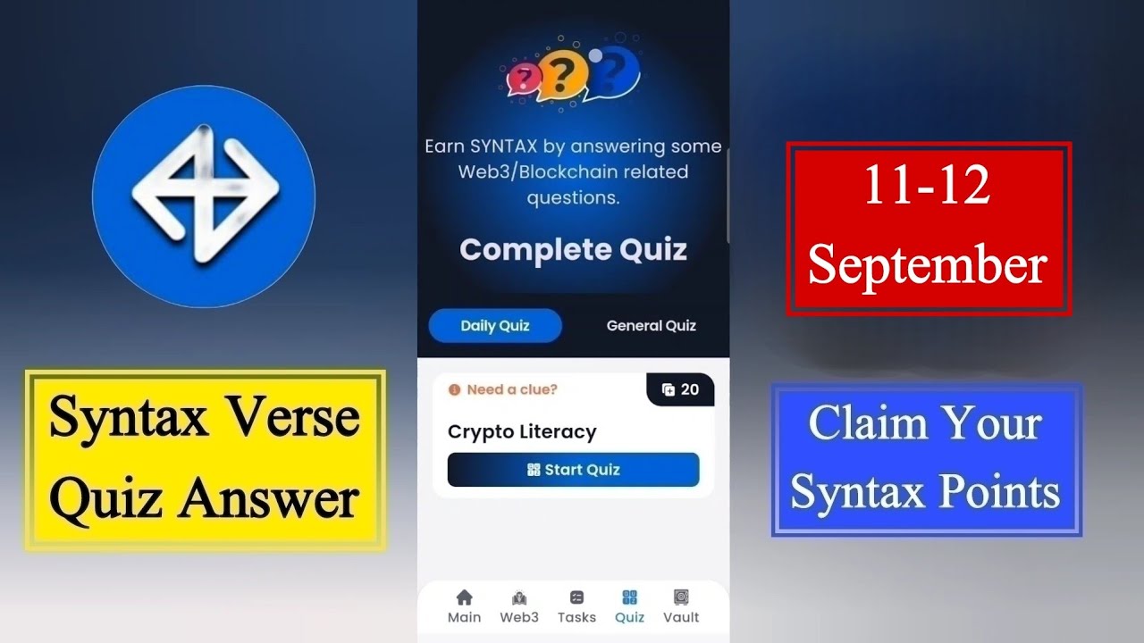 Syntax Verse quiz answers today | 11 September Syntax Verse quiz answer |  Syntax Verse quiz today - YouTube