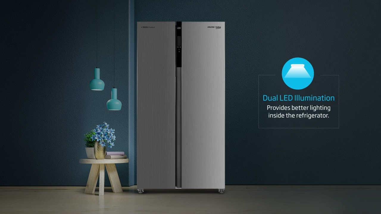 Voltas Beko 563L SBS Refrigerator with Pro Smart Inverter Compressor (Pet Inox)