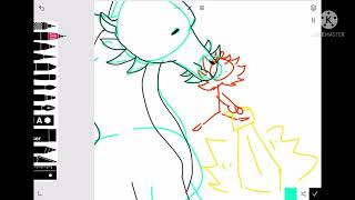 Dragon and warrior Speedpaint