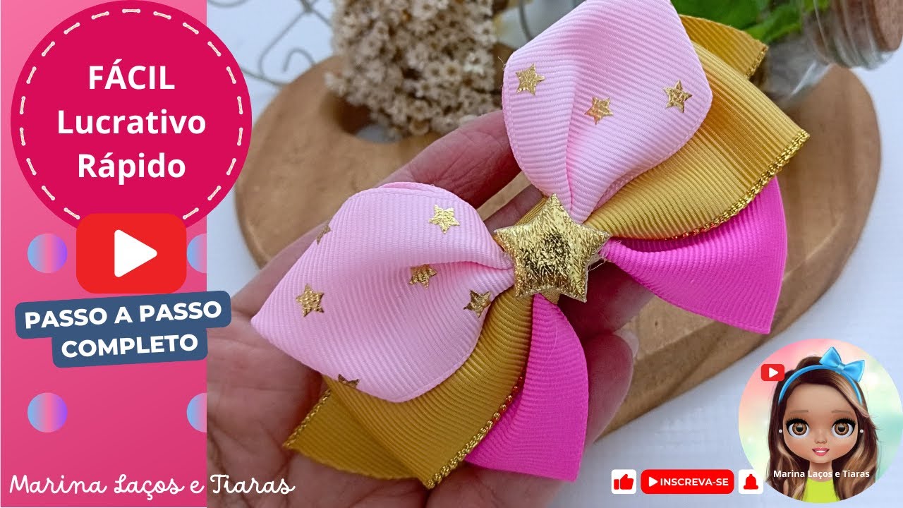 Laço Fácil, Rápido e Econômico com Sobras de Fitas N° 9! 💸🎀