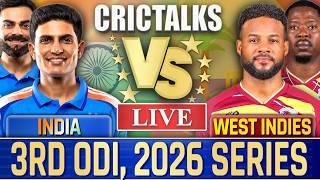 Live: India Vs West Indies, 3rd ODI, 2026 Series | Live Match Today Score Commentary | CricTalks