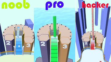 NOOB vs PRO vs HACKER - Bridge Race!
