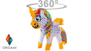 3D Origami - Unicorn - 360°