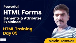 Learn HTML Full Course in Hindi - Beginners Tutorial - Day 5 - Master Forms, Elements & Attributes
