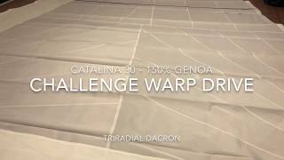 New Catalina 30 - 150% Genoa - Challenge Sailcloth Warp Drive Tri Radial Dacron