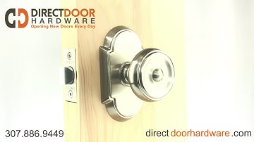 Emtek Waverly Knob with Style 8 Rosette in Satin Nickel