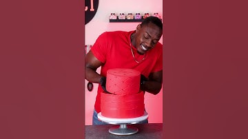 Using only the color red for this cake #shorts