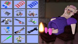 All Items Unlocked Grumpy Gran Scary Obby Hard Mode  Roblox New Update All Morphs  Gameplay