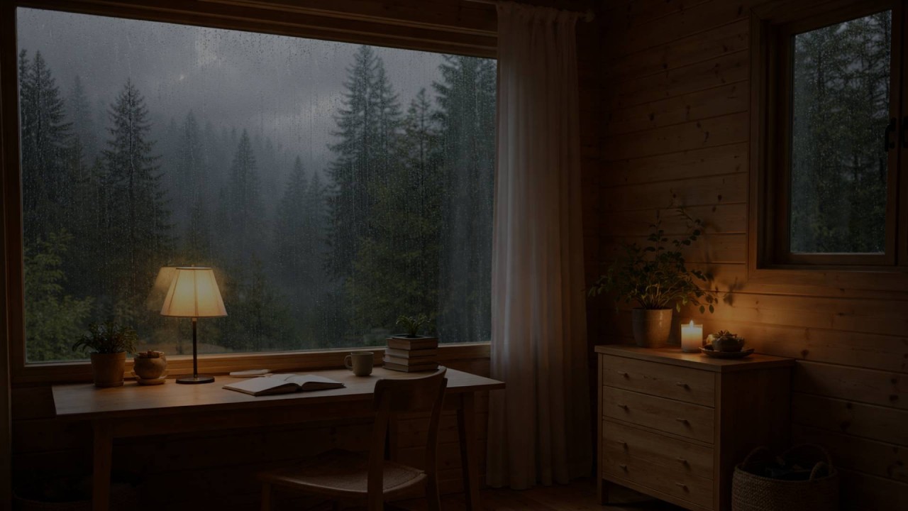 Heavy Rain until Sleepy makes you relaxed and calming – 1 Hour Non-Stop