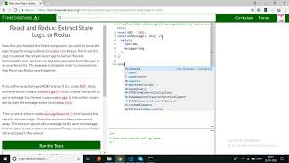 freecodecamp-Ract and Redux Extract State Logic to Redux-solutions