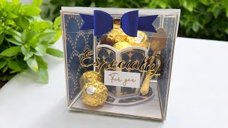 Teachers Gift, Tea Cup Treat Box with Acetate Box Tutorial @craftyheaven4007