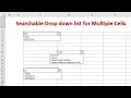 Searchable drop down list for multiple cells