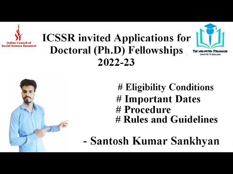 ICSSR invited Applications for Doctoral Ph. D Fellowships 2022-23 | ICSSR | Ph.D | Fellowship Update