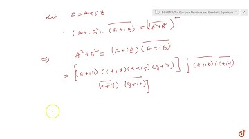 If `(a + i b) (c + i d) (e + if) (g + i h) = A + i B` , then show that `(a^2+b^2)(c^2+d^2)(e^2+f...