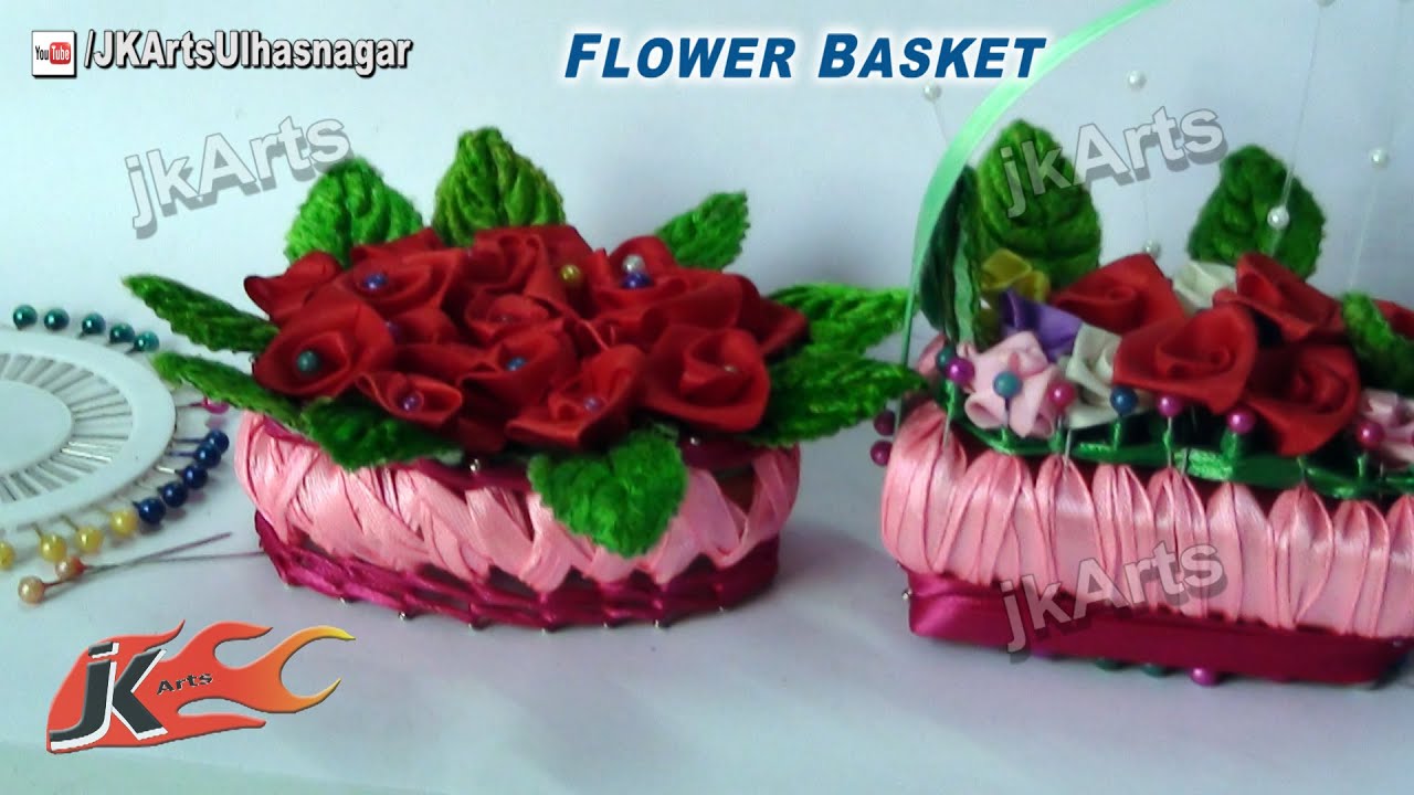HOW TO Make Miniature Flower Basket of soap and Ribbon JK Arts 531