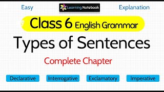 Class 6 Types of Sentences । Class 6 English Grammar Kinds of Sentences