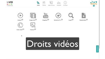 Droits Video plugin InVID WeVerify