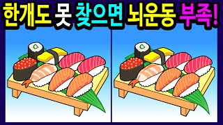 틀린그림찾기/두뇌운동/ 30분 동안 다 찾으면 집중력 천재! 뇌건강에 활력을 키우는 재밌는 두뇌 운동 게임! 10대부터 50대! 60대 이상! 100세튼튼【다른그림찾기/치매예방】