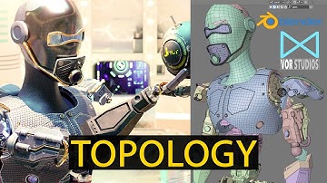 3D character Topology. #3D_animation #sciFi #Blender