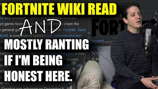 Fortnite Wiki Read and Mostly Ranting if I'm Being Honest Here.