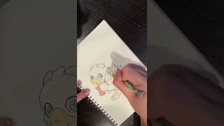 Inktober 2023 Day 6 - 'golden' (gold Chocobo from Final Fantasy 7)