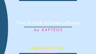 How to install eoSense software