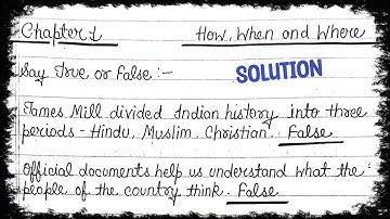 NCERT- CLASS 8. HISTORY CHAPTER:1  How ,When and Where📚  QUE-ANS (SHORT ANSWERS)