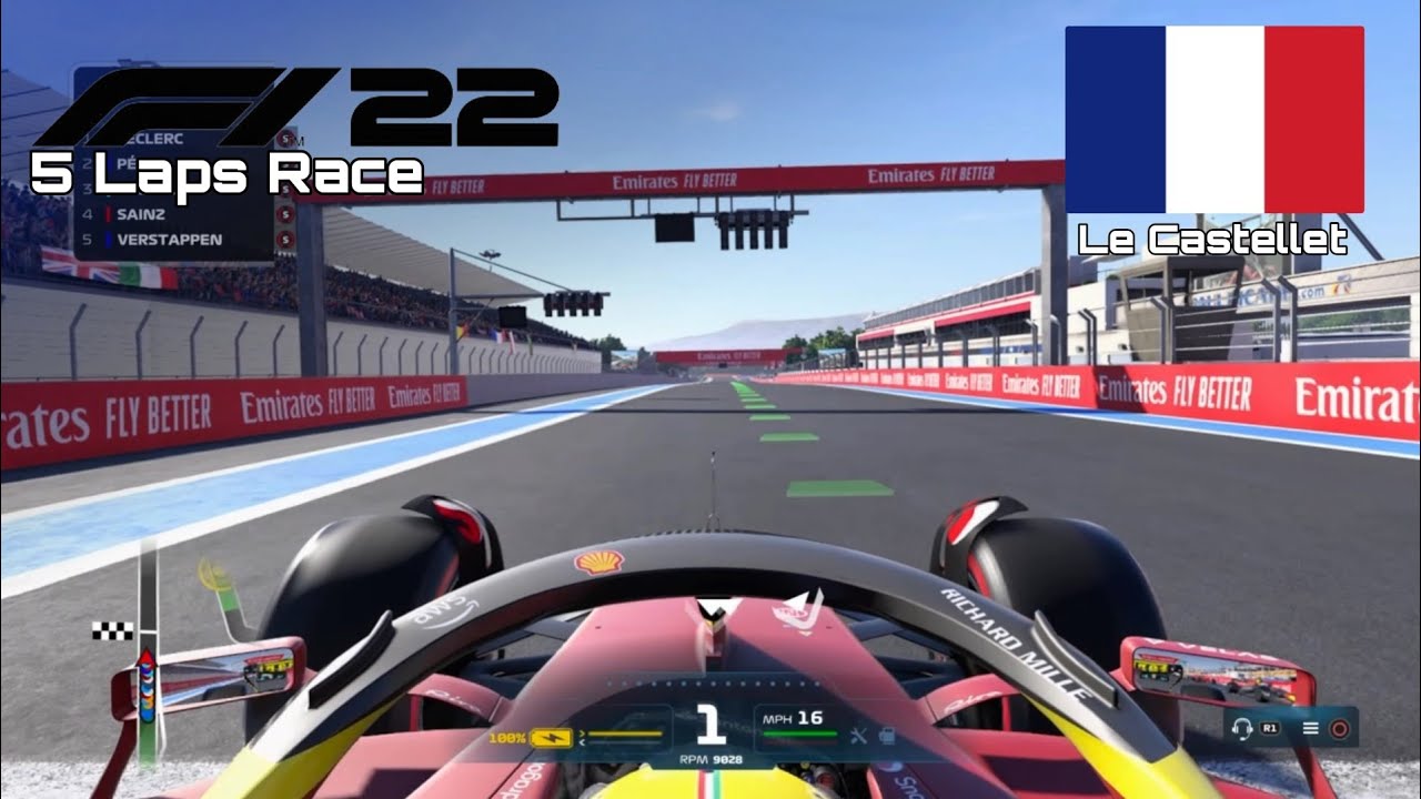 F1 2022 GAME 5 Laps Race France Charles Leclerc PS4 Gameplay