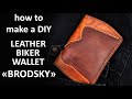 Leather BIKER WALLET &quot;Brodsky&quot; | Leather craft DIY | Tutorial and pattern download