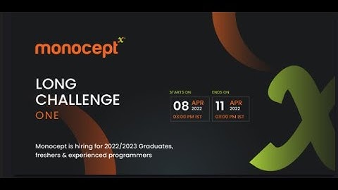 (Dazzling GCD Pair)     MONOCEPT LONG CHALLANCE  8 April to 11 April 2022