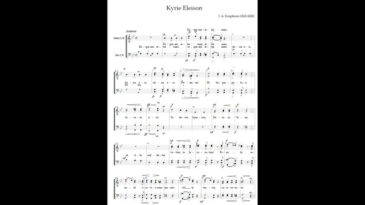 Kyrie Eleison TTBB J.A Josephson