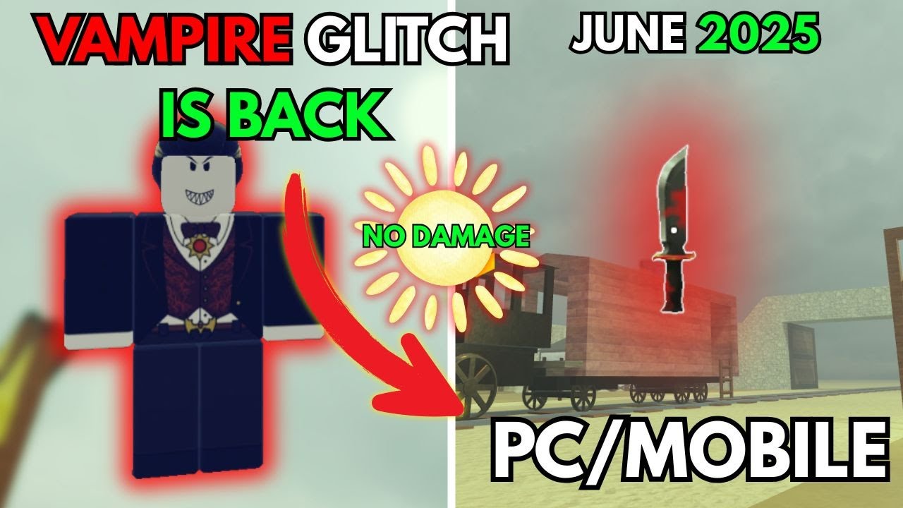 How to do VAMPIRE GLITCH no SUN DAMAGE PC/MOBILE (Still working) Dead rails