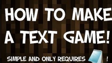 HOW TO CREATE A GAME IN NOTEPAD.