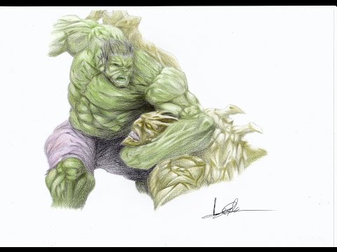 Comment dessiner Hulk vs Abomination Timelapse Como Dibujar Hulk Contra Abominacion