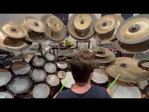 Playing on the legendary kit of Terry Bozzio at Drum Channel