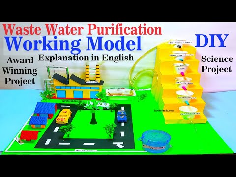 waste water purification - waste water management working model explanation  english - howtofunda thumbnail