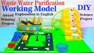 waste water purification - waste water management working model explanation english - howtofunda