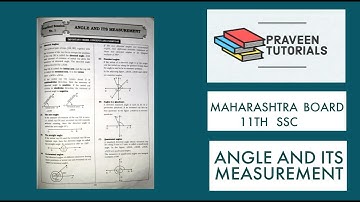 MAHARASHTRA BOARD 11TH STD SSC MATHS PRACTICAL 1 CHAPTER ANGLE AND ITS MEASUREMENTS