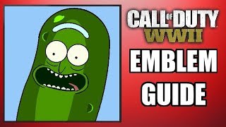 COD: WW2 - PICKLE RICK! - Long Emblem Guide (Rick & Morty!)