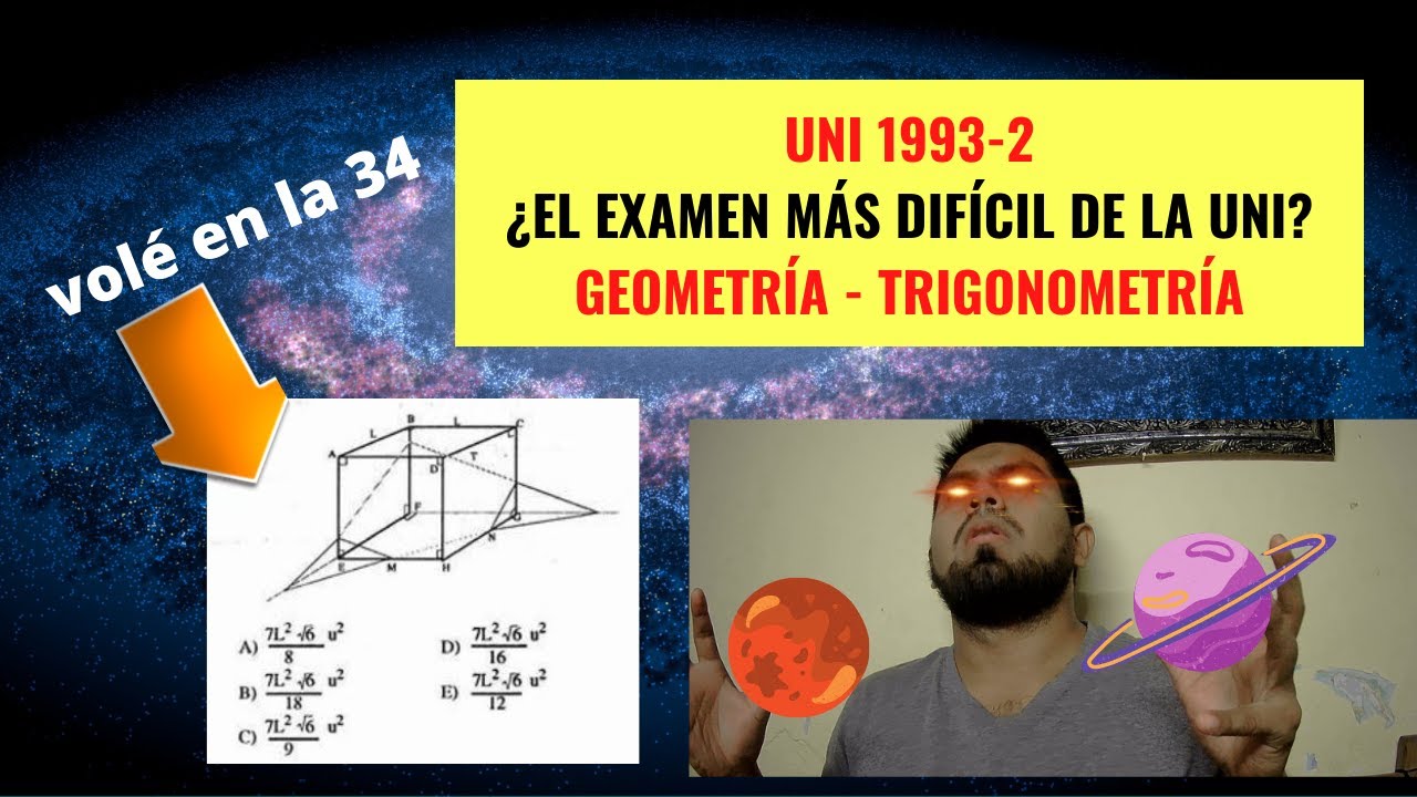 UNI 1993-2: ¿EL EXAMEN MÁS DIFÍCIL DE LA UNI? PARTE II: GEOMETRÍA Y TRIGONOMETRÍA